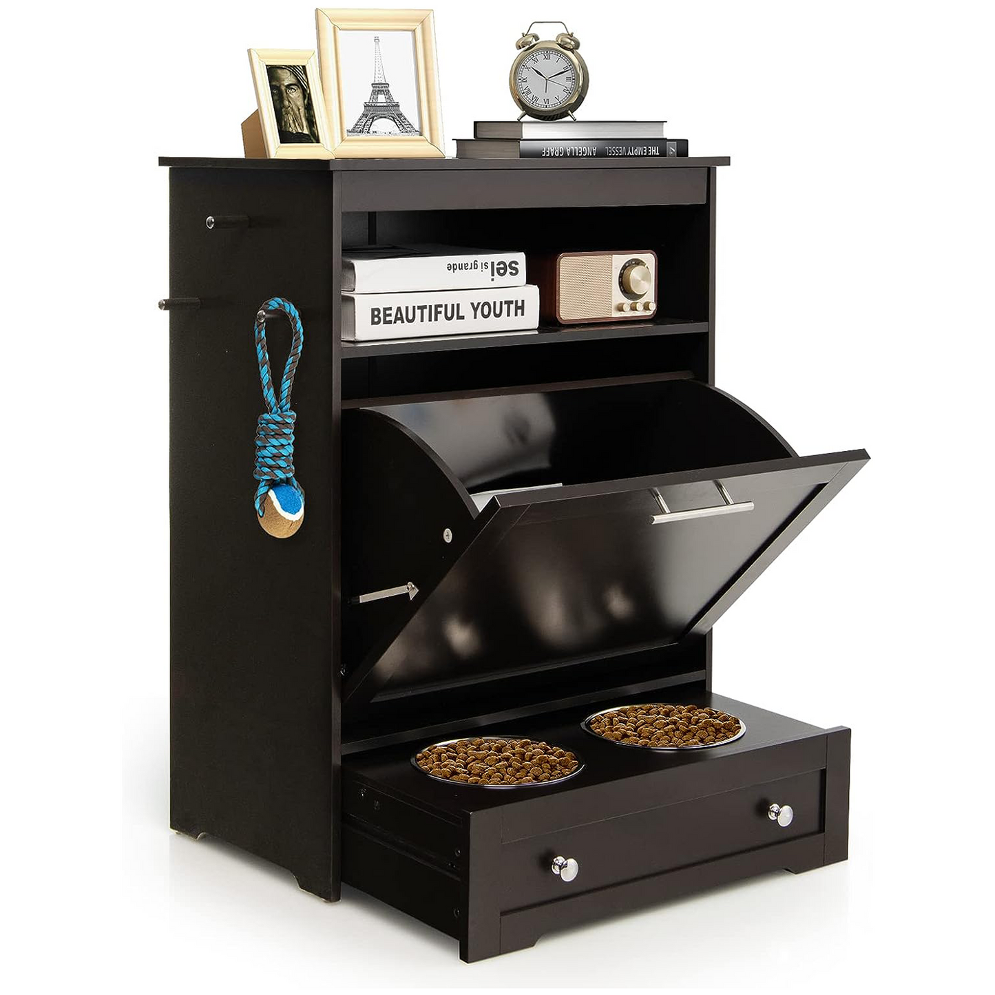 Pet Feeding Station + Organizer Cabinet