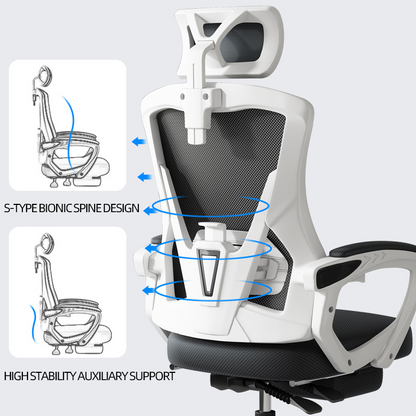 Mesh Ergonomic Office Chair with Footrest