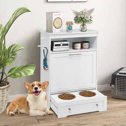 Pet Feeding Station + Organizer Cabinet