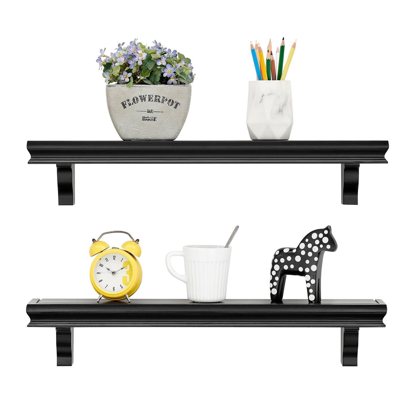 24" Floating Display Ledge Shelves (Set of 2)