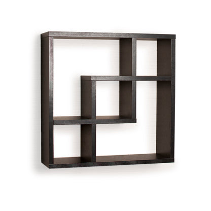 Geometric Square Wall Shelf with 5 Openings