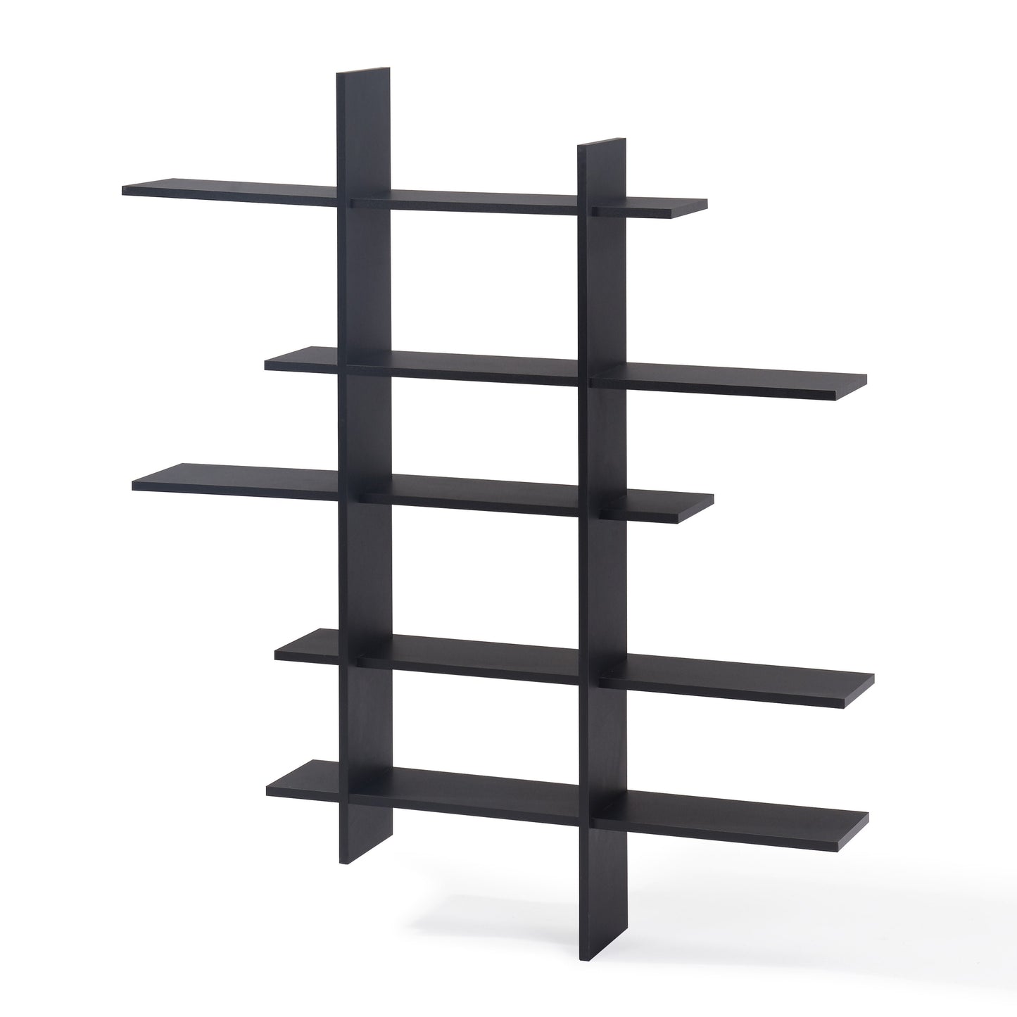 Five Level Asymmetric Wall Shelf