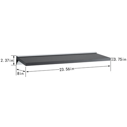 24 in Floating Shelf on Aluminum Bar