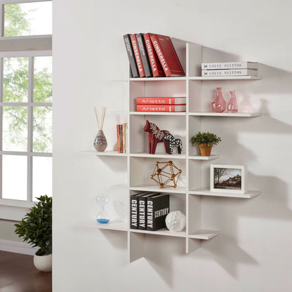 Five Level Asymmetric Wall Shelf