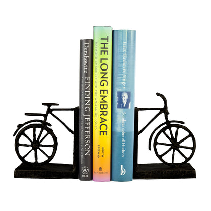 Bicycle Iron Bookend Set