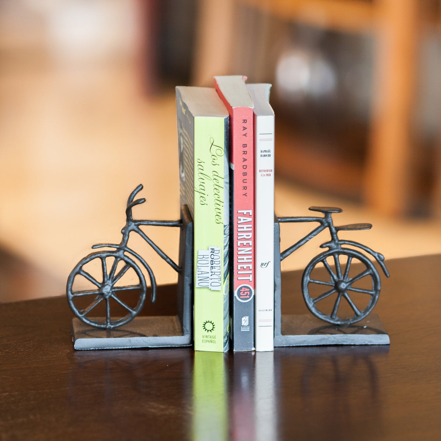 Bicycle Iron Bookend Set