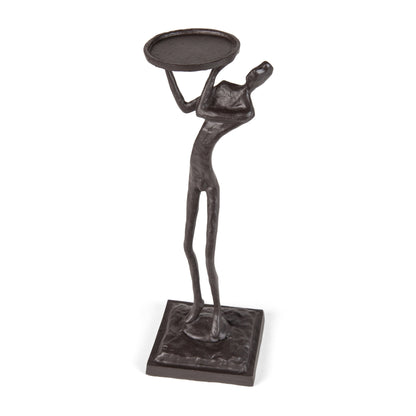 "Weight of the World" Cast Iron Male Figure Candle Holder