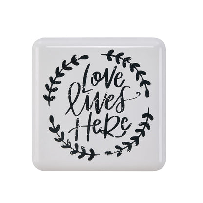 Farmhouse Home Décor Metal Wall Art "Love Lives Here"