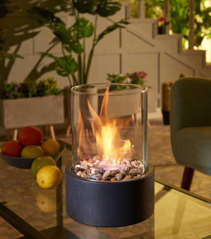 Indoor / Outdoor Portable Tabletop Fire Pit Clean-Burning Bio Ethanol Ventless Fireplace - Small