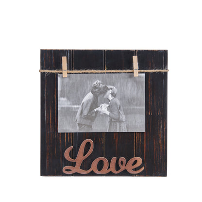 "Love" Wood Block 4”x 6” Picture Frame