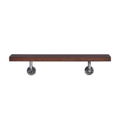 36" X 7" Floating Pipe Industrial Rustic Wall Mount Shelf