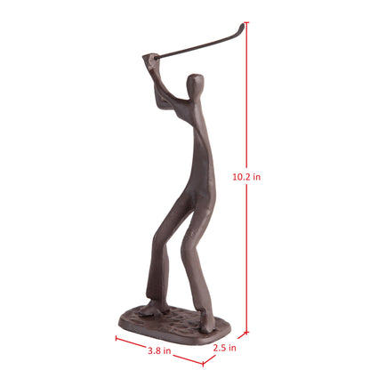 Golfer Cast Iron Sculpture