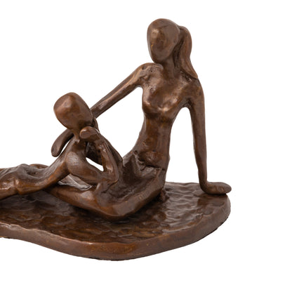 Couple Sharing Thoughts Bronze Sculpture