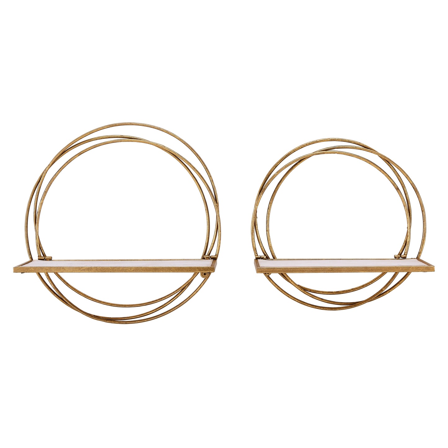 Golden Rings Floating Wall Shelves Set of 2