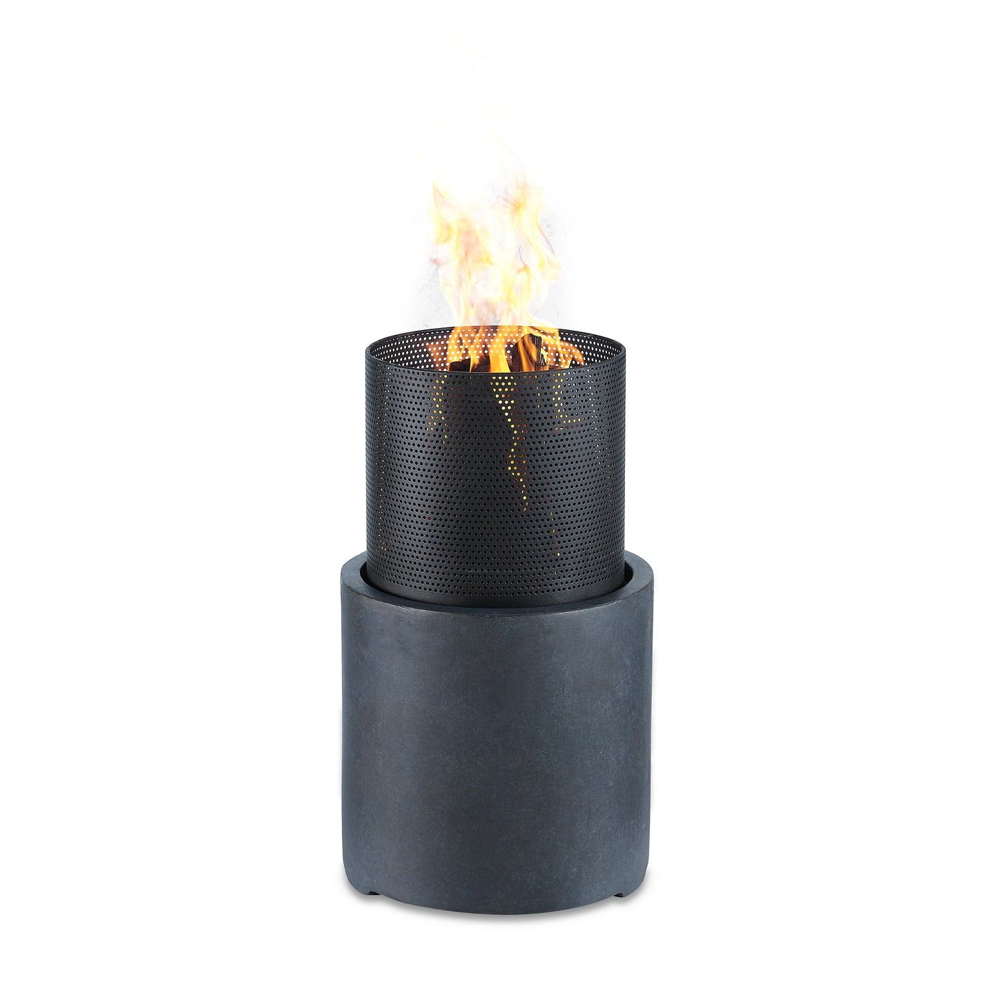 22" Wood Burning Faux Stone Fire Column