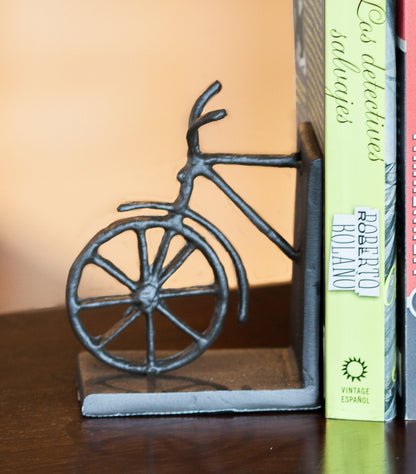 Bicycle Iron Bookend Set