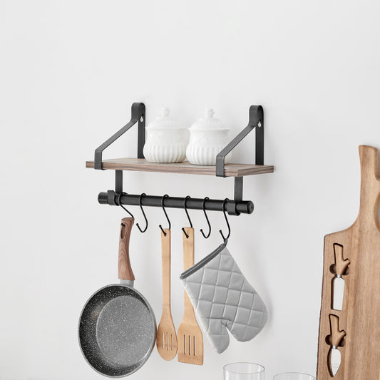 Amelia Shelf With Rod and Hooks